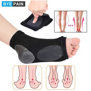 Fotvård 2st Valvstödshylsa Dämpad Mjuk Elastisk Gel Pad Tygstrumpor för platt smärtlindring Plantar Fasciitis Hälsporrar 230704