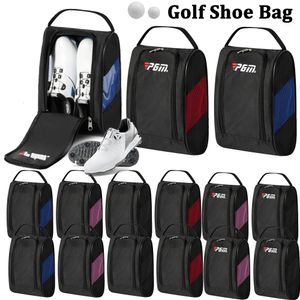 Sacos de golfe portátil Mini Saco de sapato Nylon Zíper Golll Holder Bolsa Respirável Tee Acessórios Esportivos 230630