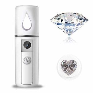 Ansiktsångare 20ml Nano Cold Spray Ansiktsmini Bärbar Usb Uppladdningsbar Abs Luftfuktare Nebulisator Beauty Cool Mist Hudvårdsverktyg 230705