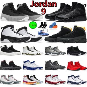 Jumpman Basketball Shoes 9 9s herrsneakers Gym Chile Red Change The World Racer Blue University Gold UNC Bred Vit Svart Dream It Do It sport löparskor storlek 7-13