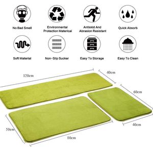 Set 50*80cm Bath Mat Bathroom Carpet Water Absorption Rug Large Size Kitchen Room Living Room Door Stairs Bedroom Foot Floor Mats