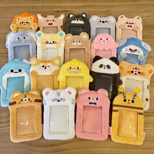 Business Card Files Original Design Cute animal Kawaii Plush Pocard Holder Credit ID Bank Keychains Protective Case pendant Korea Stationery 230705