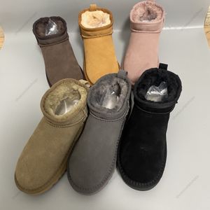 Kobiety zimowe Ultra Mini Boot Designer australijskie buty na platformie męskie prawdziwe skórzane ciepłe botki z futra do kostek 54mini 2cm luksusowe buty botki śniegowce Eur 34-43