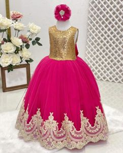 Girl Dresses Fancy Flower Long Prom Gowns Teenagers For Birthday Party Gown Kids Evening Formal Dress Bridesmaid Wedding