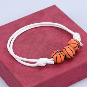 Länkarmband Mode Basket Baseball Läderarmband Fotbollsglas Cabochon Smycken Tillbehör