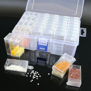 Leathercraft Diamond Målning Tillbehör Box Diy Container broderi Mosaikverktyg Bead Cross Plastic Drill Storage Tomma flaskor