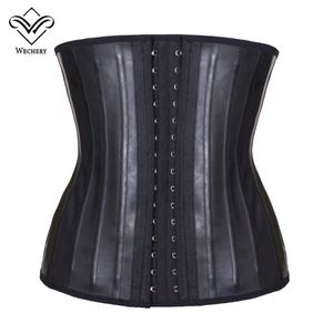 Wechery Latex Waist Trainer Espartilho Belly Slimming Underwear Belt Bainha Body Shaper Cinta Modeladora 25 Aço Desossado Modelador de Cintura Y2328x