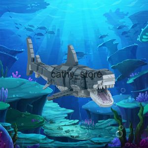 Model Building Kits MOC Ocean Overlords-Great-White Whale Building Blocks Jaws Animal Sawtooth Shark Bricks DIY Education Toys Children Gift x0705