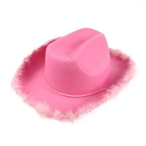 Bandanas, rosa Cowboyhut, Hüte, Schärpe zum 21. Geburtstag, weiblich, Cowgirl, Mädchen, Frauen, flauschige Frau, Damen-Westernkappen