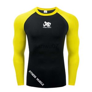 Camisetas masculinas de secagem rápida, manga comprida, camiseta de compressão, camiseta fitness, treinamento de basquete, camiseta masculina, camiseta justa para esportes de corrida J230705