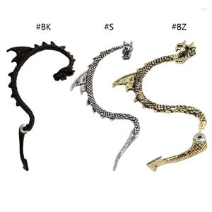 Backs Earrings Punk Dragon Cuff Ear Climber Cartilage Crawler Gothic Piercing Wrap Cool