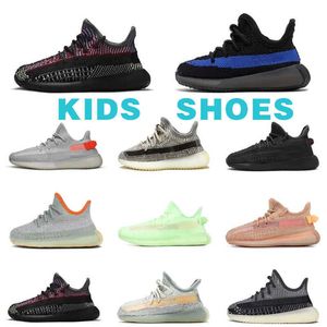 Yeeziness TD Designer Kids Shoes KW Girl Running Shoes Flavoring Blue Light Toddler Kim Trainer Boy Sneakers الأطفال