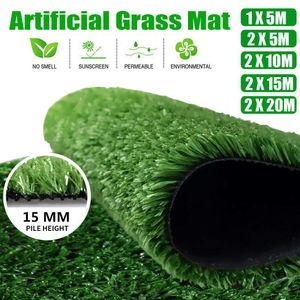 Gartendekorationen Kunstrasen Dicke dichter Rasen Grasmatte Mehrzweck Fake Indoor Outdoor 1x5m 2x5m 2x10m 2x15m 2x20m 230704