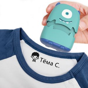 Selos com nome de bebê carimbo feito sob medida DIY presente para crianças selo roupa de estudante capítulo não é fácil de desbotar segurança monstros fofos brinquedo 230704