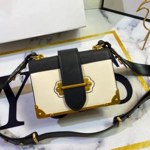 Kobiety Czarny Szary Torba Na Ramię 100% Skóry Cielęcej Metalowe Torebki Hot Projektant Torby Crossbody Szeroki Pasek Wysokiej Jakości Lady Mała Torebka 1BD045