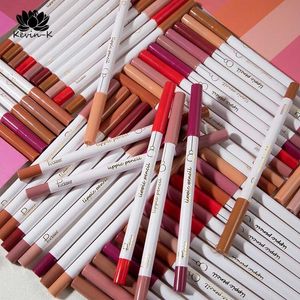 Läpppennor 12-färgs läppenna nybörjare vattentät långvarig lätt att kladda krok linjeritning läppstift läpppenna lazy lip liner set läppar 230705