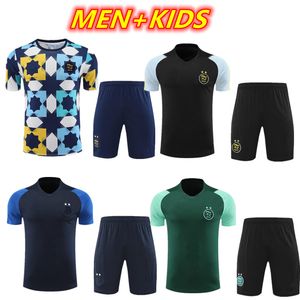 2023 Fato de treino da Argélia MAHREZ Shorts de manga curta camisas de futebol Algerie BOUNEDJAH Survetement pé FEGHOUL 23 24 Homens Crianças roupas esportivas terno de treinamento de futebol