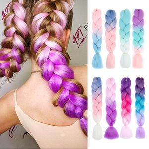 Synthetic Wigs Dream Like 24 inch Ombre Color Hair Braids Pre Stretched Wholesale Jumbo Braiding 100gpcs 230630