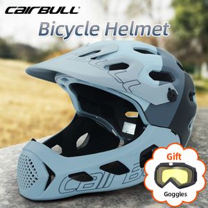 Capacetes de ciclismo Cairbull Bike Helmet Men Mulheres em Moldura Full Face MTB Capacete de ciclismo de montanha MTB Capacete de segurança Off-road Racing Sports Capacete de capacete 115