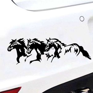 Bildekaler CK3386# Running Horses vinylbilklistermärke vattentät cool vattentät avtagbar dekal självhäftande bil autodekaler x0705