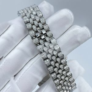 Relógio automático safira diamante masculino negócios relógios mecânicos automáticos femininos à prova d'água 41 mm com pulseira de aço cravejado de diamantes Montre de Luxe L