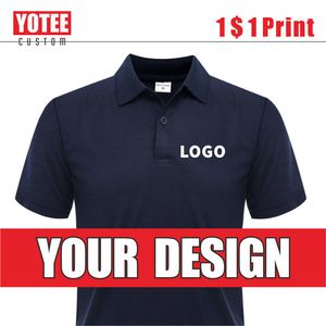 Męskie koszulki polo YOTEE letnia męska koszulka Polo na co dzień z krótkim rękawem osobista firma grupa niestandardowe męskie i damskie niestandardowe Top 230705