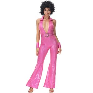 M-XL Ladies 70S Disco Cos Cose Costume Play Play Mascot Halloween Costume Perform Perform Костюм