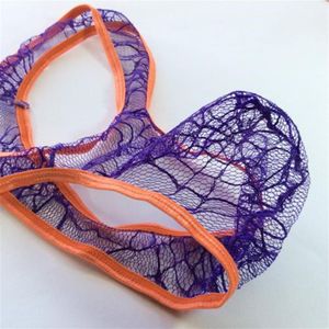 Mens Sexy Thong T back Spider Web Lace C-thru See Through G1559 mens fun underwear274H