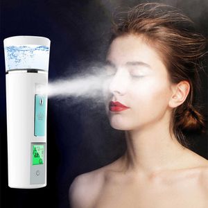Facial Steamer 3 in 1 Spray Face Humidifier Lcd 30ml Rechargble Nano Mist Skin Moisture Healthy Care Moisturizer Tool 230705