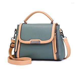 Evening Bags Bag Women's 2023 Crossbody Shoulder Fashion Contrast Color PU Korean Handbag