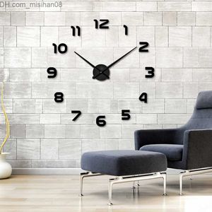 Relógios de parede Venda imperdível 3D DIY Relógio de parede Design moderno Saat Reloj De Pared Relógio de arte de metal Sala de estar Relógio de espelho acrílico Horloge Murale Z230705