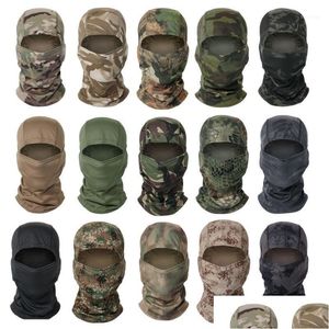 Cykelkepsar Masker All Terrain Mticam Clava Fl Face Shield Tactical Head Scarf Er Jakt Camouflage Militar Neck Warme Drop Deliv Dhrem