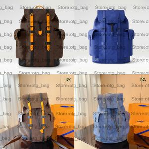 M46686 Christopher Radiant Sun Mens Designer Backpack Racing Blue M23189 Monograms Macassar Womens Canvas Handbags Travel Bag Large Capacity Camping Bag