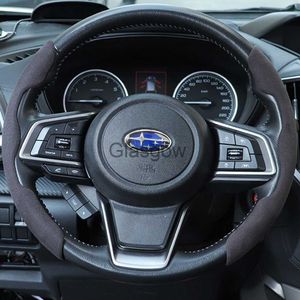 Steering Wheel Covers Car Suede Fluffy Steering Wheel Cover Auto Interior Accessories For Subaru Forester Outback Legacy XV Crosstrek Impreza WRX BRZ x0705