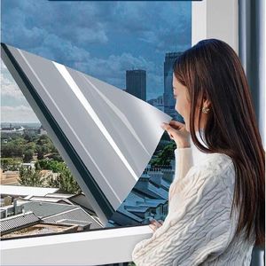 Filmer One Way Window Privacy Film for Home Mirror Vinyl Roll Heat Control Anti UV Static Cling Stained Glass skjutdörrbeläggningar