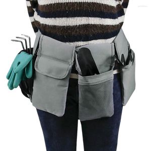 Aufbewahrungstaschen Gartenwerkzeugtasche Utility Belt Schürze mit abnehmbaren wasserdichten 4 Taschen Canvas für