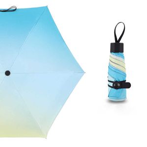 Paraplyer Pocket Paraply Anti-UV Små paraplyer Kvinnor Kids Girl Waterproof Sun Parasol Bekväm resväska Paraply