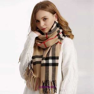 Bur Home Boutique-Plüschschal zum Verkauf, klassischer Khaki-Karo-Schal für Damen, doppelseitiger Kaschmir-Imitat, vielseitiger warmer Schal, modisch, 7Q5L