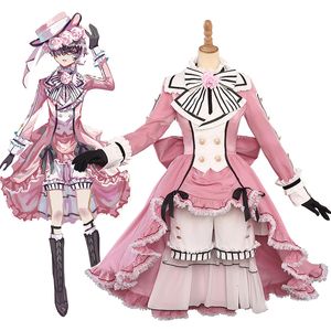 Temadräkt Anime Svart Butler Ciel Phantomhive Coplay Loita Victoria Klänning Halloween Party Kostym 230705