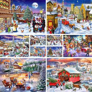 Curtains Landscape Christmas Printed Cross Kit Diy Embroidery Dmc Threads Painting Craft Knitting Sewing Counted Magic Different