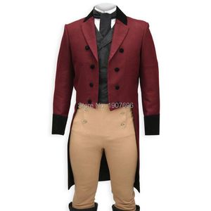 Blazers Double Breasted Man Tail Coat with Peaked Lapel for Prom Mens Stage Clothes 3 Piece Jacket Pants Waistcoat Vest Vintage Style