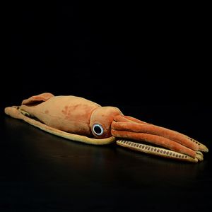 Plush Dolls 130cm Cute Giant Squid Stuffed Toy Atlantic giant Doll Animals Simulation Real Life Architeuthis dux Soft Kids Gift 230705