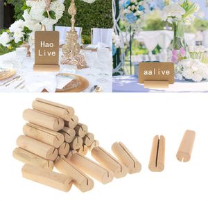 Wood Name Card Files Holder Place Cards Menu Holders Table Number Desk Stand Clip Party Wedding Decoration Photo Clips Ornaments JL1462