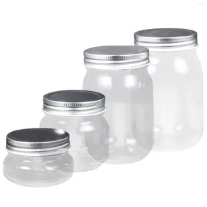Бутылки для хранения маленькие фрукты джема домашние банки крошечные контейнер -дозатор медовый сахар скраб стеклянный горшок прозрачный