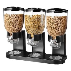Bottiglie di stoccaggio Dispenser di cereali per dispensa Contenitori a 3 scomparti da 2 litri Organizzatore per macchine per il riso