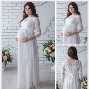 2023 Large Size with Lace Stitching Sexy Loose Tail Long Skirt for Pregnant Women's maternity Dress Nursing breastfeeding