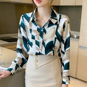 Women's Blouses 2023 French Women's Long Sleeve Shirt Spring And Autumn Fashion Splicing Baidu Slim Lady's Chiffon Girl's Top