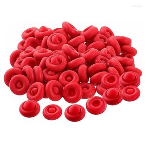 Garrafas de armazenamento tampas de tubo protetor de calafetagem 100 peças vermelho universal aberto calafetagem para vedação e