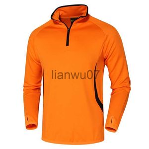 Men's T-Shirts Breathable Trainning Long Sleeve Nylon Pullover Zip Up Hiking Sports Workout Tshirts Running Quick Dry Tennis Golf Jackets J230705