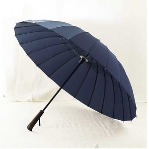 Parasol projektowy marka deszczowa parasol mężczyźni Kobiety Jakość 24K Glassfiber parasol mocny wiatroodporny drewniany uchwyt Kobiety
